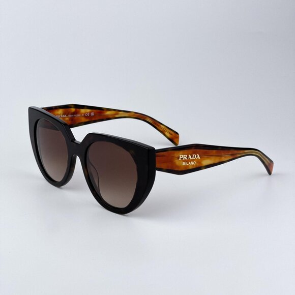 Prada PR14WS 2AU6S1 Women BRAND NEW Sunglasses Havana Brown Gradient Cat Eye - Picture 4 of 11